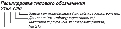 Расшифровка типового обозначения