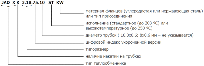 Обозначение теплообменников