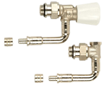 Комплект COMAP Тип C 557 PG с клапаном простой ручной регулировки для подключения стальных панельных радиаторов гибкими трубами