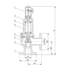 КЛАПАН ПРЕДОХРАНИТЕЛЬНЫЙ ПРОПОРЦИОНАЛЬНЫЙ ТИП 240 F, R (PN16)