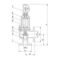 КЛАПАН ПРЕДОХРАНИТЕЛЬНЫЙ СБРОСНОЙ ТИП 630 C (PN40)