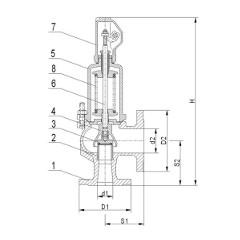 КЛАПАН ПРЕДОХРАНИТЕЛЬНЫЙ СБРОСНОЙ ТИП 630 F, R (PN40)