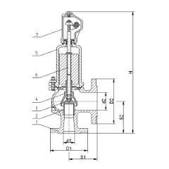 КЛАПАН ПРЕДОХРАНИТЕЛЬНЫЙ СБРОСНОЙ ТИП 570