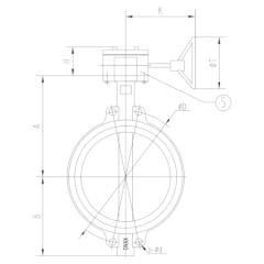 ЗАСЛОНКА ПОВОРОТНАЯ С РЕДУКТОРОМ ТИП RSV082N DN 40-350