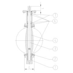 ЗАСЛОНКА ПОВОРОТНАЯ С РЕДУКТОРОМ ТИП RSV082N DN 40-350