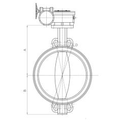 ЗАСЛОНКА ПОВОРОТНАЯ С РЕДУКТОРОМ ТИП RSV082N DN 400-800