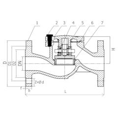 КЛАПАН ОБРАТНЫЙ ПОДЪЕМНЫЙ ФЛАНЦЕВЫЙ ТИП RSV033N