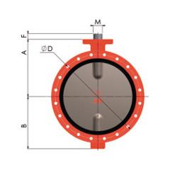 ЗАСЛОНКА ПОВОРОТНАЯ СЕРИЯ 900 Чертеж: DN700-1600