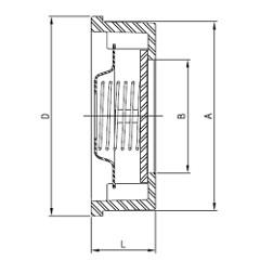 КЛАПАН ОБРАТНЫЙ МЕЖФЛАНЦЕВЫЙ ТИП 2415
