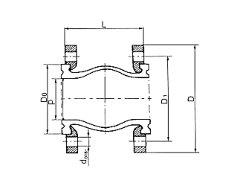 КОМПЕНСАТОР РЕЗИНОВЫЙ (ГИБКАЯ ВСТАВКА) ФЛАНЦЕВЫЙ ТИП 2831