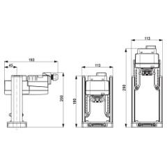 ЭЛЕКТРИЧЕСКИЙ ПРИВОД BELIMO ТИП NV230A-RE Габаритные размеры, мм