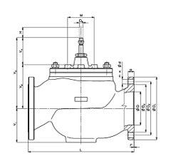 РЕГУЛИРУЮЩИЕ И ЗАПОРНЫЕ КЛАПАНЫ ТИП RV/UV210, RV/UV220, RV/UV230 С ЭЛЕКТРОПРИВОДАМИ DN 200 - 400