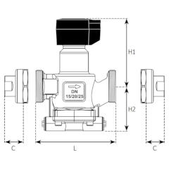 Автоматический балансировочный клапан с внешней регулировкой (для больших расходов) FLOWCON SH