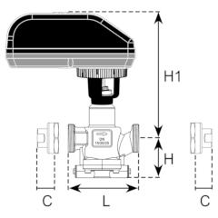 Клапан автоматической балансировки с электроприводом (для большого расхода) FLOWCON SM